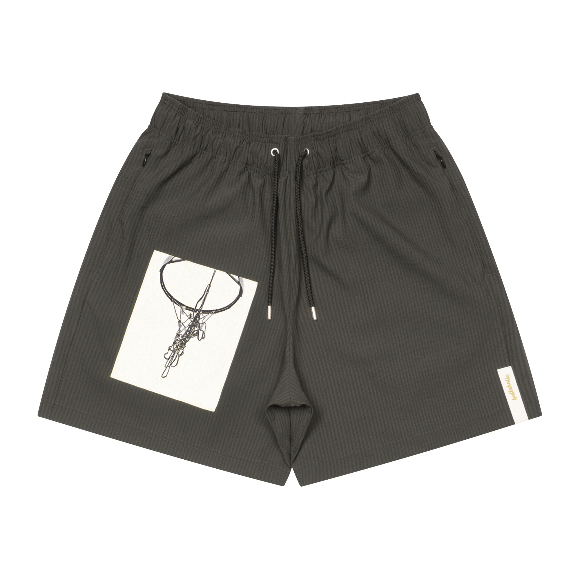 ウェア ballaholic seersucker zip shorts ballaholicオンラインショップ / Seersucker Photo Zip Shorts