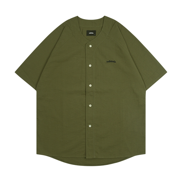 バスケットボール ballaholic - ballaholic  LOGO SEERSUCKER LOOSE SHIRT ballaholic - ballaholic LOGO SEERSUCKER LOOSE SHIRTの通販 by